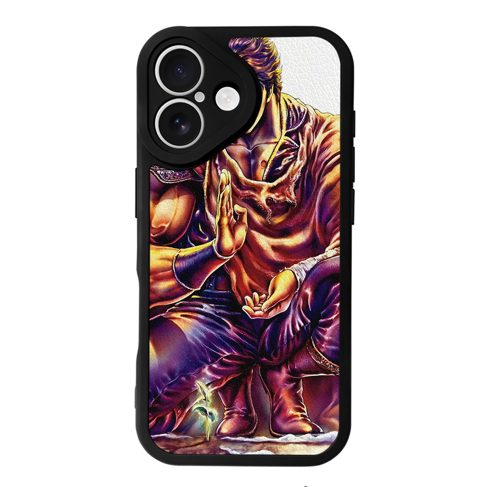 （画像用） 北斗の拳 Fist of the North Star 【iPhone 16シリーズ対応】シリコンスマホケース（レザー調） 材質：シリコン